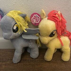 NWTS Hasbro My Little Pony 2014 12 In. Derpy Hooves And Apple Bloom RARE